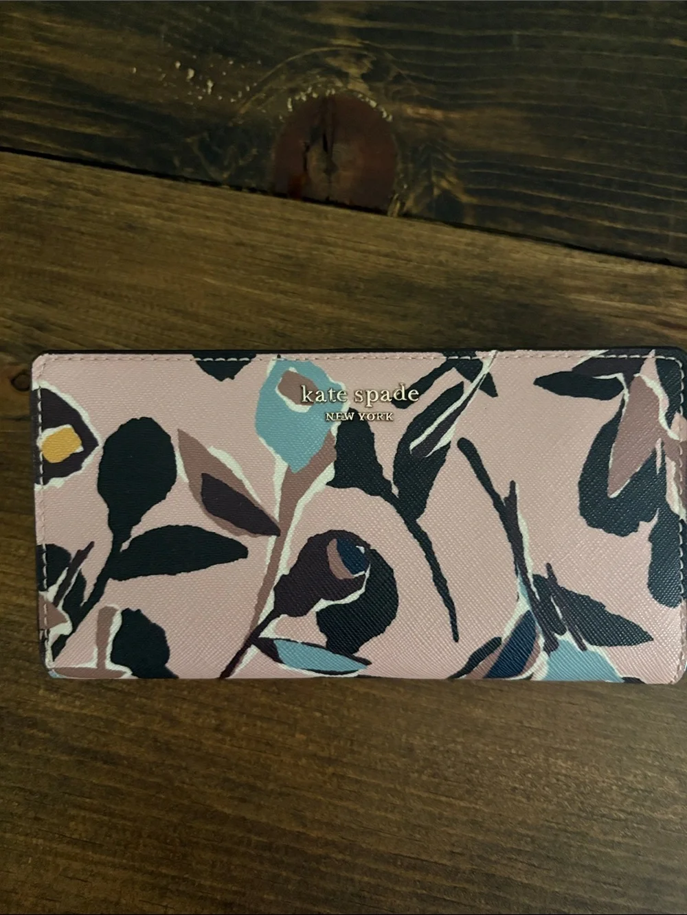 kate spade pink floral tote with matching floral wallet